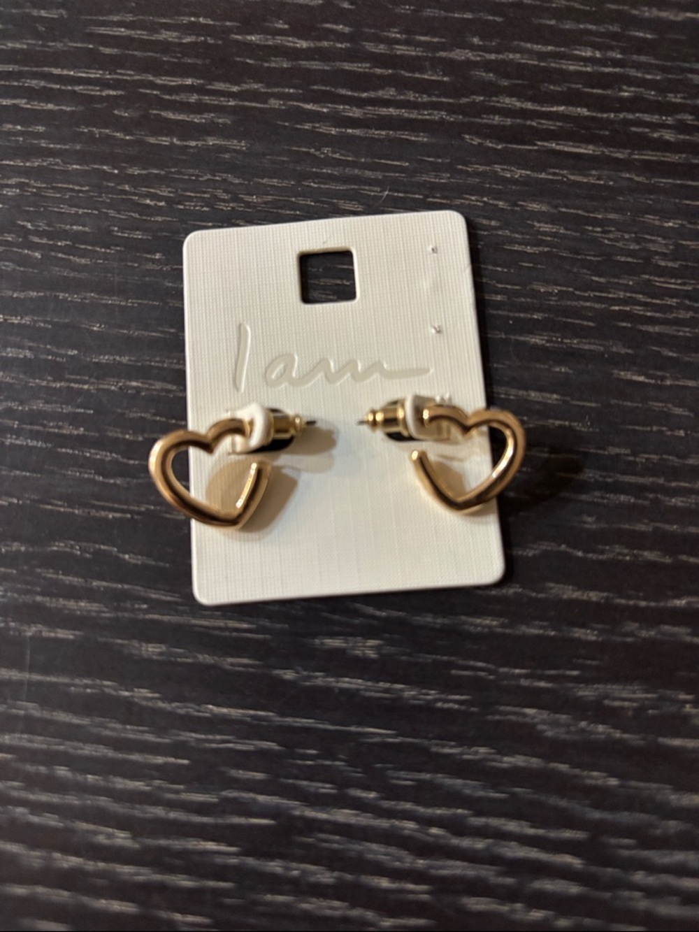 Gold Heart Knot Stud Earrings